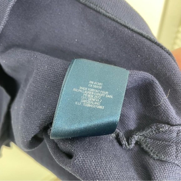 Polo Ralph Lauren Short Sleeve Polo Shirt Navy Blue Youth Boys XL/18-20 - Picture 6 of 7